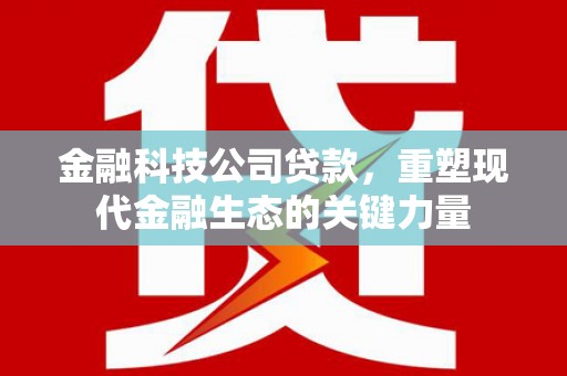 烈屿金融科技公司贷款，重塑现代金融生态的关键力量